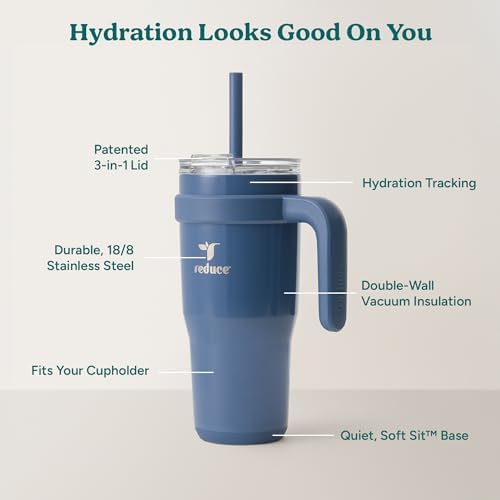 Reduce 24 Oz Stainless Steel Tumbler with Handle