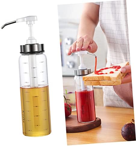 VINTORKY Ketchup Squeeze Bottle 500ml Glass Stainless Steel