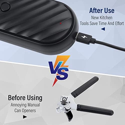 Rechargeable Electric Can Opener with Smooth Blade for Seniors and Arthritis