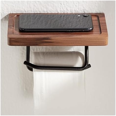 Premium Walnut Wood Toilet Paper Holder