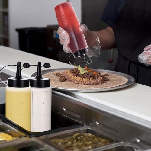 Premium Condiment Squeeze Bottles Set