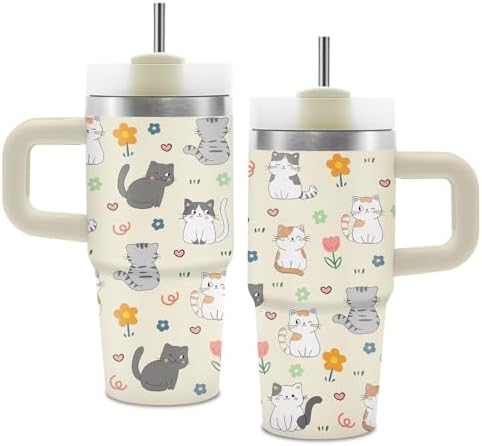 Cute Cat Tumbler for Kids