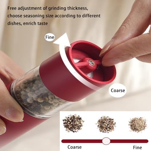 Rechargeable Automatic Pepper Mill with Salt Grinder Set