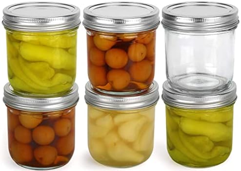 KAMOTA Mason Jar Set of 6 10oz BPA-Free Premium Quality