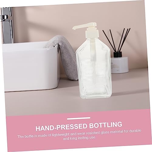 Luxshiny Glass Candy Dispenser Refillable Pump Bottle
