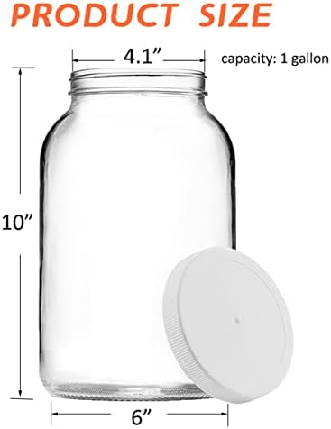 4-Pack Glass Jars for Fermenting Storing and Canning