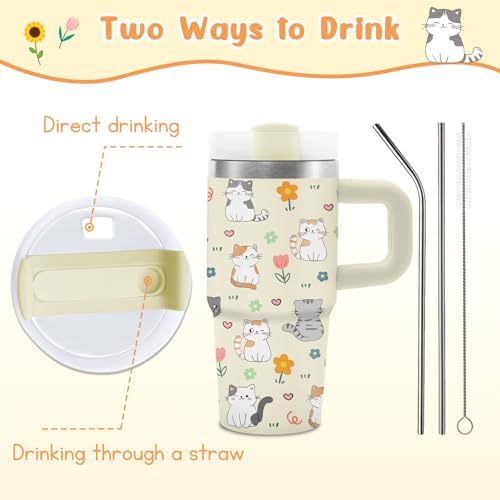 Cute Cat Tumbler for Kids