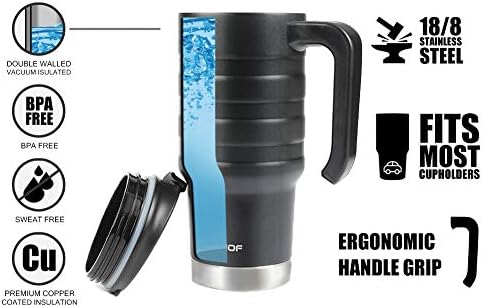 HAUSHOF 24 Oz Travel Mug with Flip Lid
