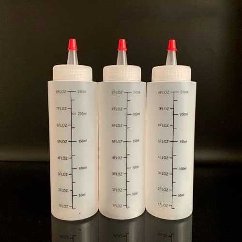 Reusable Plastic Pointed Squeeze Bottle with Scale and Leak-Proof Cap
