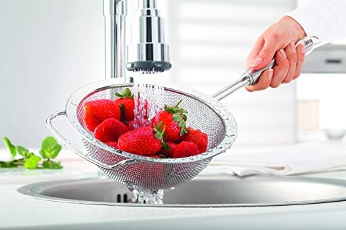 Rsle Stainless Steel Round Handle Kitchen Strainer Coarse Mesh 79-inch