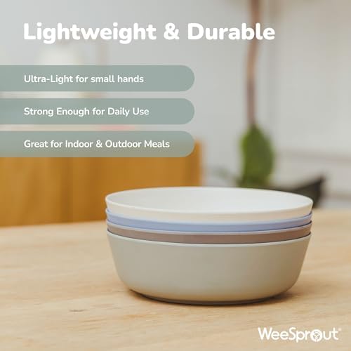 Bamboo Set of Four Eco-Friendly Kids 15oz Bowls with Style - Yummy