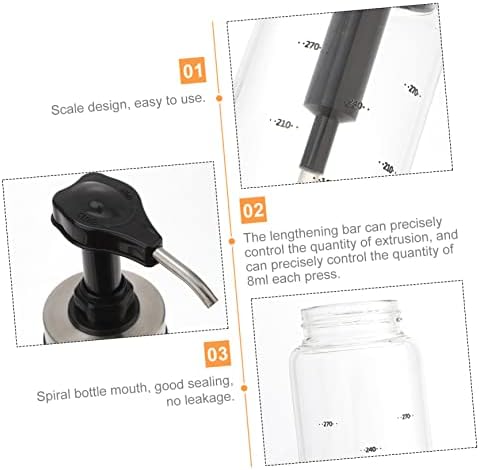 TIDTALEO Syrup Pump Bottle 300ml