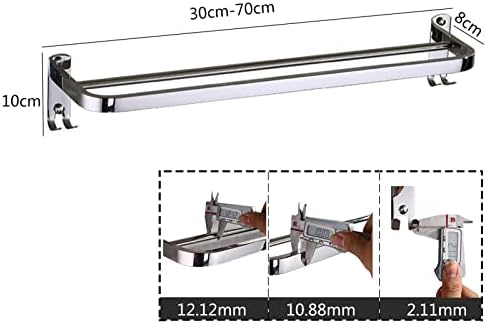 Stainless Steel Towel Rail Rack with 2 Hooks