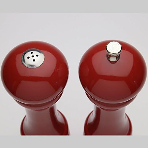 10-Inch Candy Apple Red Chef Specialties Pepper Mill Salt Shaker Set