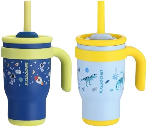 KXIAOCHEN 14 Oz Kids Tumbler with Handle