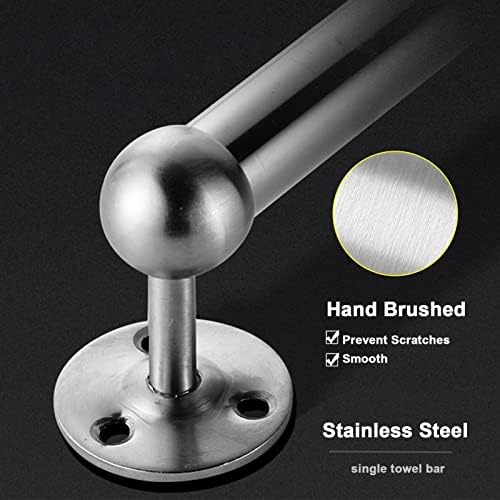 Stainless Steel Towel Bar Rail with Extra Space Saver in 80cm 90cm 100cm