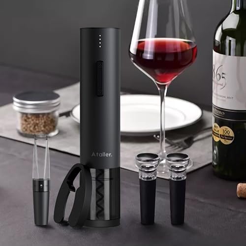 Ataller 2-in-1 Rechargeable Wine Opener Set for Easy Elegant Course