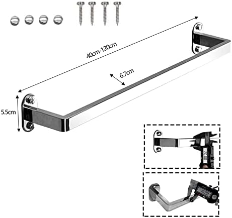 Sturdy Wall-Mounted Stainless Steel Towel Rail 40-120cm