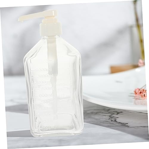 Luxshiny Glass Candy Dispenser Refillable Pump Bottle