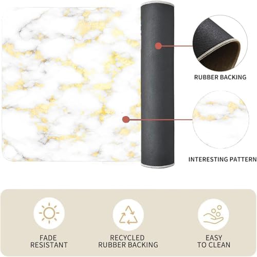 Marble Kitchen Rugs Set 2 Piece