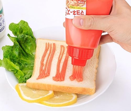 Minecook 5 Holes Squeeze Sauce Bottle with Dust Lid 380ml