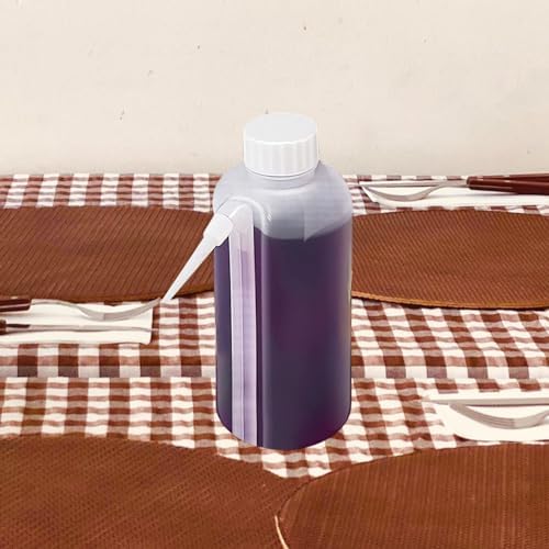 5pcs HOMSFOU Condiment Squeeze Bottles - Salad Dressing Squeeze Bottles - Multipurpose Kitchen Squeeze Containers