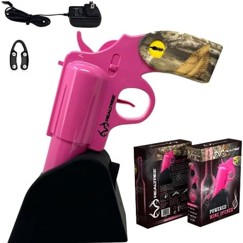 WineOvation Electric Gun Wine Bottle Opener - Rechargeable Realtree Licensed Pink 1