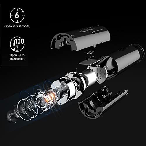 4-in-1 Electric Wine Opener Set with Foil Cutter and Vacuum Stopper