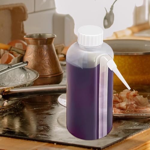 5pcs HOMSFOU Condiment Squeeze Bottles - Salad Dressing Squeeze Bottles - Multipurpose Kitchen Squeeze Containers