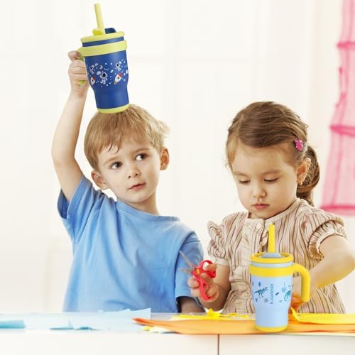 KXIAOCHEN 14 Oz Kids Tumbler with Handle
