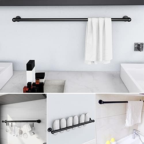 Sturdy Black Towel Rail for Bathrooms