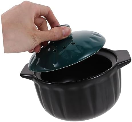 GRIRIWMini Ceramic Casserole Pot with Lid for Home Use