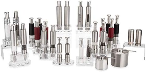 Grind Gourmet Salt Pepper Mill Set Natural Metal Stainless Steel