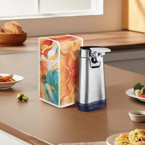 Flashideas Orange Marble Can Opener Dust Cover Durable Kitchen Essential