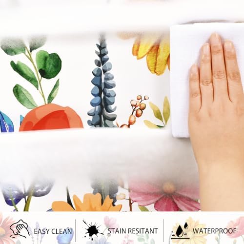 ASPMIZ Spring Floral Kitchen Mats Set of 3 Non Slip