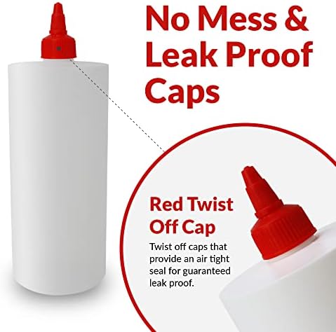 Reli 24 Oz Plastic Squeeze Bottles 8 Pack