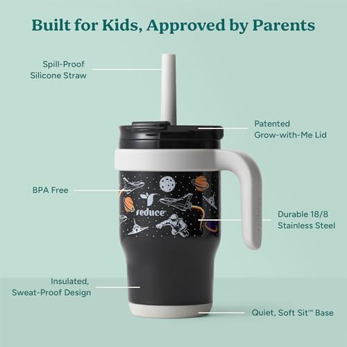 REDUCE 14 Oz Kids Tumbler with Lid and Straw 1