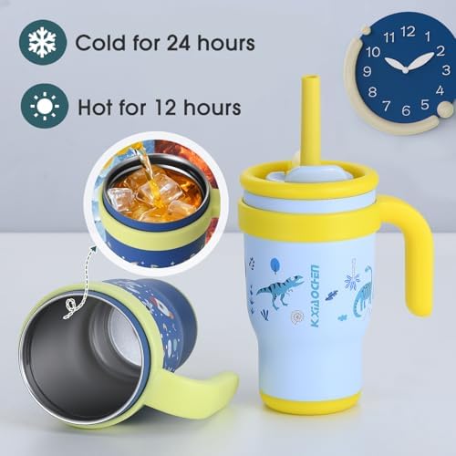 KXIAOCHEN 14 Oz Kids Tumbler with Handle