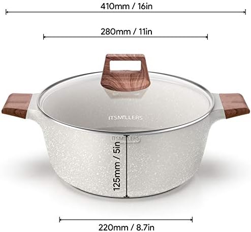 Nonstick 6Qt Casserole Pot Elegant Non-stick Design