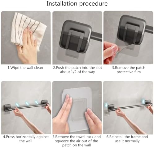 Modular Wall-Mounted Towel Rack Easy to Install No Drilling Required