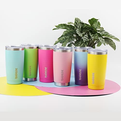 BJPKPK Purple Insulated Tumbler With Lid And Straw 20 Oz