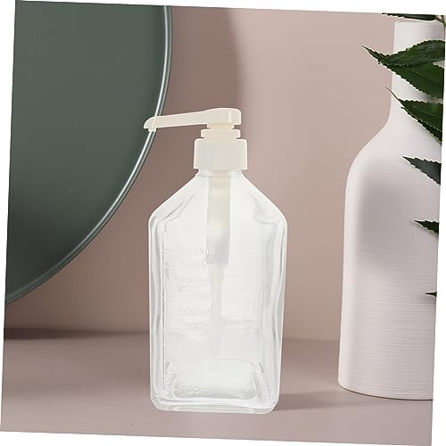 Luxshiny Glass Candy Dispenser Refillable Pump Bottle