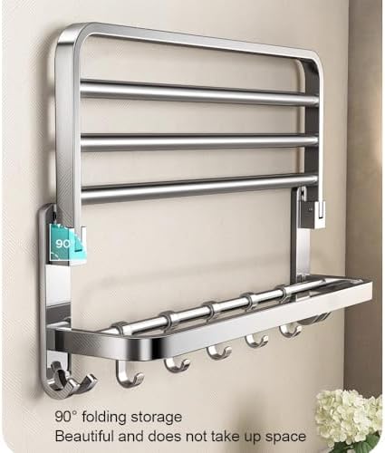 304 Stainless Steel Towel Rack 50CM Wall-Mounted for Organized Bathrooms