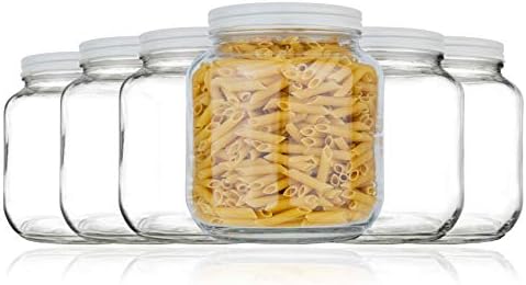 6-Pack Mason Jars for Fermenting Pickling and Storing BPA-Free