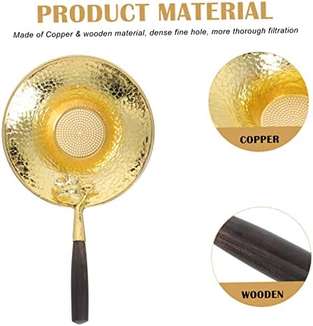 KICHOUSE Copper Tea Strainer Set
