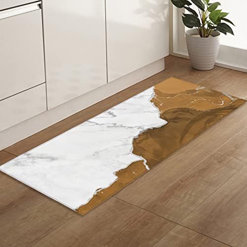 2-Piece Marble Kitchen Rugs Set for Anti-Fatigue Use