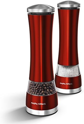 Morphy Richards 974221 Red Salt and Pepper Mill Set