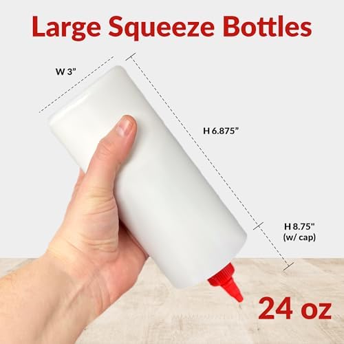 Reli 24 Oz Plastic Squeeze Bottles 8 Pack