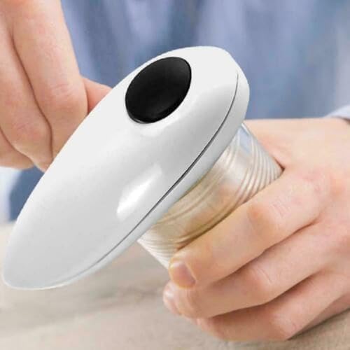 One-Click Electric Can Opener with Smooth Edge Safety Design