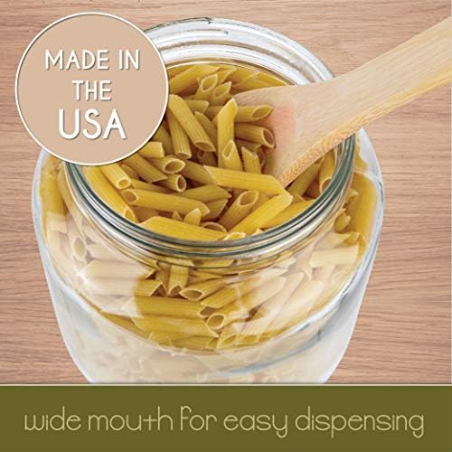 6-Pack Mason Jars for Fermenting Pickling and Storing BPA-Free